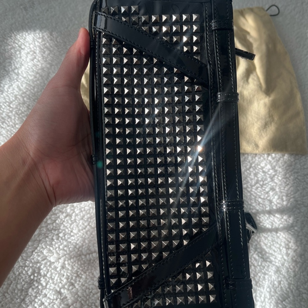 Burberry Black Clutch with Silver Studs